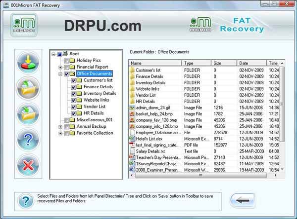 Fat Partition Data Restore Screenshot
